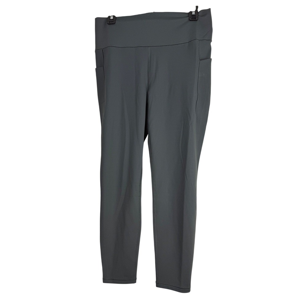 Spyder‎ Womens XL Gray High Rise Pocket Leggings SP6070 Yoga Workout Pants NWOT
